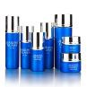 20ml 1 Oz 1.7 Oz Empty Cylinder Shape Makeup Cream Dark Glass Jar For Cosmetic Cream With Silver Cap
