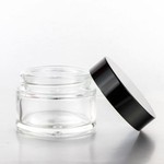 Frasco de contenedores de concentrado de vidrio de 20 ml con tapón de rosca negro
