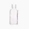 2oz 4oz Clear Boston Round Glass Bottle With Black Twist Off Cap