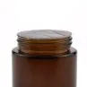 2oz Brown Child Resistant Glass Jar With Black Flush Cap