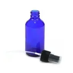 2oz Cobalt Blue Boston Round Glass Bottle With Atomizer Pump