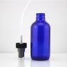 2oz Cobalt Blue Boston Round Glass Bottle With Atomizer Pump