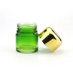 2oz Green CR Airtight Arched Lid Glass Container Jar