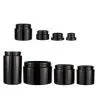 3.5 5 18 60 100 150 260 200 Ml Black Glass Hemp Flower Glass Jar With Screw Top Cap