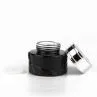 30ml 100ml Spray Pump Black Cosmetic Face Lotion Cream Glass Bottle Jar Packaging Set