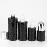 30ml 100ml Spray Pump Black Cosmetic Face Lotion Cream Glass Bottle Jar Packaging Set