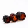 30ml 50ml Amber Cosmetic Glass Cream Container Jar With Lid