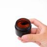 30ml 50ml Amber Cosmetic Glass Cream Container Jar With Lid