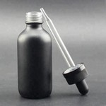 30ml 60ml Μαύρο παγωμένο Boston στρογγυλό γυάλινο μπουκάλι με σταγονόμετρο