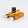 3g 4g 5g 8g Empty Cylinder Brown Metal Eye Essential Oil Roller Bottle With Stainless Caps