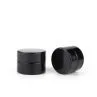 3ml 5ml 10ml Empty Mini Straight Sided Small Round Concentrate Black Glass Jar Container