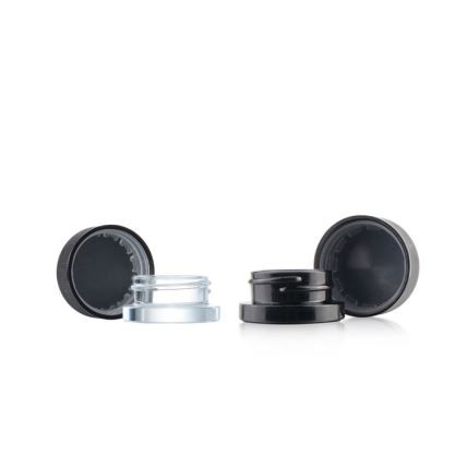 3ml 5ml 7ml Small Empty Childproof Concentrate Black Glass Jar