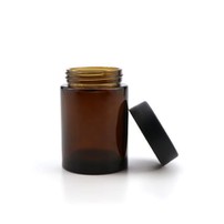 4 Oz Body Lotion Cosmetic Glass Jars With Tamper Evident Lid
