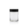 4 Oz Clear CR Glass Jars With Black Childproof Cap