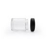 4 Oz Clear CR Glass Jars With Black Childproof Cap