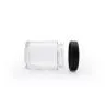 4 Oz Clear CR Glass Jars With Black Childproof Cap