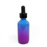 4 OZ Gradient Blue Boston Round Glass Dropper Bottle