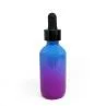 4 OZ Gradient Blue Boston Round Glass Dropper Bottle