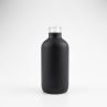 4 OZ Matte Black Boston Round Glass Bottle With Dropper Cap