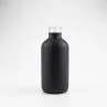 4 OZ Matte Black Boston Round Glass Bottle With Dropper Cap