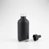 4 OZ Matte Black Boston Round Glass Bottle With Dropper Cap
