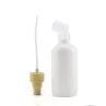 4 Oz White Lotion Boston Round Glass Bottle With Spray Pump