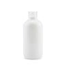 4 Oz White Lotion Boston Round Glass Bottle With Spray Pump