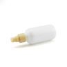 4 Oz White Lotion Boston Round Glass Bottle With Spray Pump