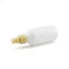 4 Oz White Lotion Boston Round Glass Bottle With Spray Pump