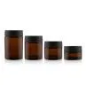 4oz Amber Glass Jars With Pressure Seals Liners Cap