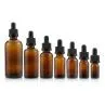 5 10 15 20 30 50 100 Ml Round Amber Essential Oil Glass Bottle With Child Resistant Dropper Cap