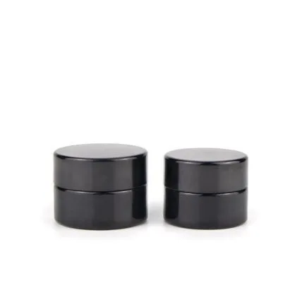 5ml 10ml Black UV Concentrate Stash Glass Container Jar