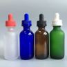 60ml Gloss Matte Purple Boston Round Glass Dropper Bottle