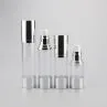 Airless Lotion Cream Spray Bottle With Silver Aluminum Cap