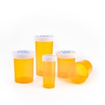 Amber Plastic Child Resistant Cap Vials