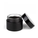 30ml 50ml matte Black cream Cosmetic Jar With Lid
