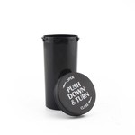 Black Push And Turn Childproof Plastic Vials