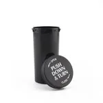 Black Push And Turn Childproof Plastic Vials