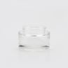 Clear Cosmetics Face Cream Containers Glass Jars With CR Bamboo Lid