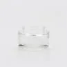 Clear Cosmetics Face Cream Containers Glass Jars With CR Bamboo Lid