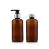 Flat Round 200ml 220ml 230ml 400ml Large Pet Plastic Bottle With Pump
