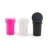 Food Grade Push Down And Turn Hemp Vials Translucent Cbd Flower Reversible Cap Plastic Bottles