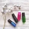 High Grade 3ml 5ml 8ml Round Perfume Oil Roll Black Frosted Glass Empty Mini Roller Bottle Lids For Essential Oils