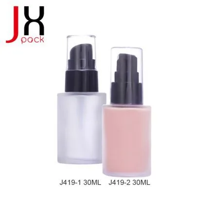 High Quality Round 50ml Empty Liquid Foundation Glass Bottles