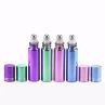 Hot Sale 5 10 15 Ml Empty Pink Round Roller Ball Glass Bottle For Essential Oil With Steel Stainless Ball Cap