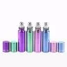 Hot Sale 5 10 15 Ml Empty Pink Round Roller Ball Glass Bottle For Essential Oil With Steel Stainless Ball Cap
