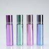 Hot Sale 5 10 15 Ml Empty Pink Round Roller Ball Glass Bottle For Essential Oil With Steel Stainless Ball Cap