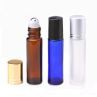 Refillable 5g10g 15g Empty Amber Eye Cream Glass Roll On Bottle For Essential Oils With Metal Roller Ball