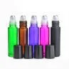 Refillable 5g10g 15g Empty Amber Eye Cream Glass Roll On Bottle For Essential Oils With Metal Roller Ball