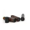 Refillable 5g10g 15g Empty Amber Eye Cream Glass Roll On Bottle For Essential Oils With Metal Roller Ball
